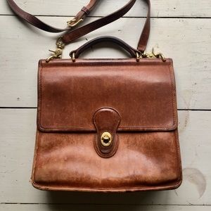 Vintage Coach Willis Satchel Saddle Bag